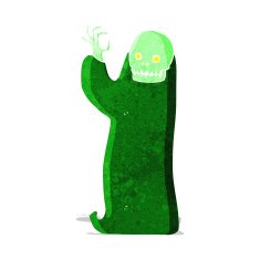 cartoon waving halloween ghoul N2