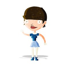 cartoon woman with idea N70