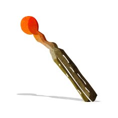 cartoon burnt match N10