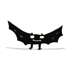 cartoon spooky vampire bat N10