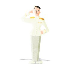 cartoon military man in dress uniform N3