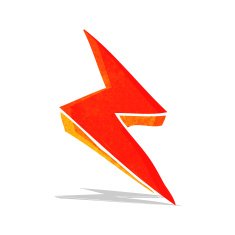 cartoon lightning bolt symbol N8