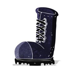 cartoon old work boot N3