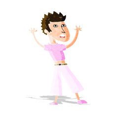 Cartoon Man Panicking N21