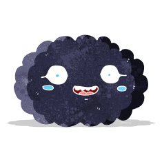 happy cartoon cloud N14