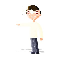 cartoon staring man N17