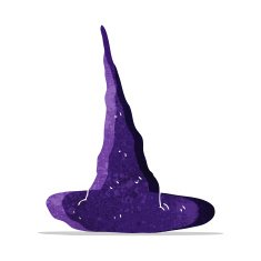 cartoon spooky witch hat N7