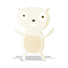 Cartoon Polar Bear Cub N10