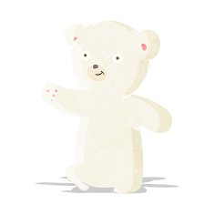 Cartoon Polar Bear Cub N11