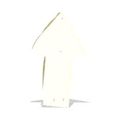 cartoon wood arrow symbol