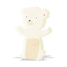 Cartoon Polar Bear Cub N12