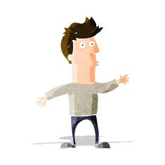 cartoon surprised man N41