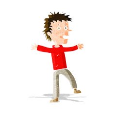 cartoon happy man N148
