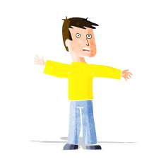 cartoon surprised man N42