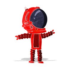 Cartoon Astronaut N53