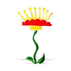 cartoon flower N191