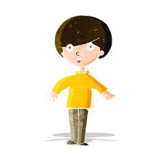 cartoon surprised man N46