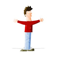 cartoon happy man N150