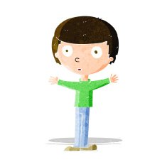 cartoon surprised man N48