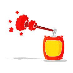 cartoon aerosol spray can N6