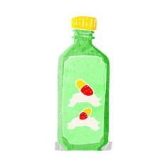 cartoon old bottle of pills N3