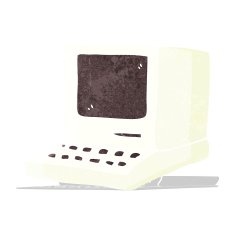 cartoon old computer N12