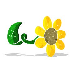 cartoon flower N195