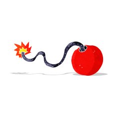cartoon burning bomb N6