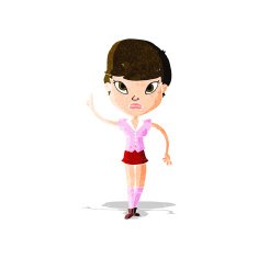 cartoon woman with idea N73
