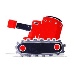 cartooon army tank