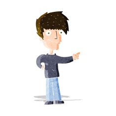 Cartoon Man Pointing N71