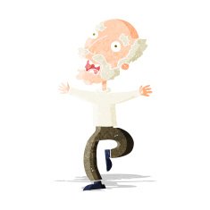 cartoon old man having a fright N2