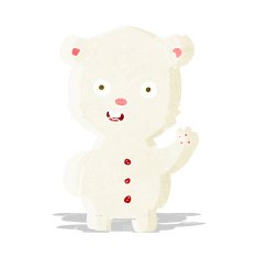 cute cartoon polar bear N8