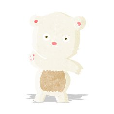cute cartoon polar bear N9