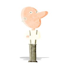 cartoon old man with folded arms N3