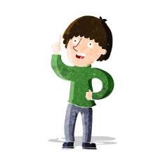 cartoon man with idea N76