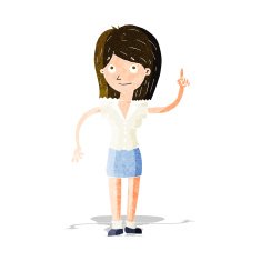 cartoon woman with idea N74