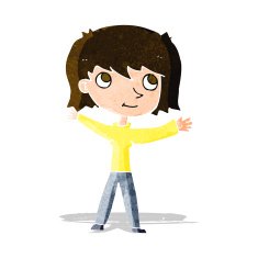 cartoon happy girl N35