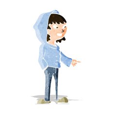 cartoon pointing teenager N3