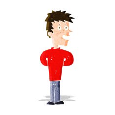 cartoon happy man N151