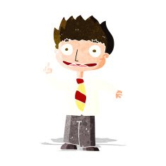 cartoon man with idea N77