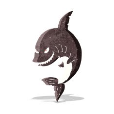 Funny Cartoon Shark N11