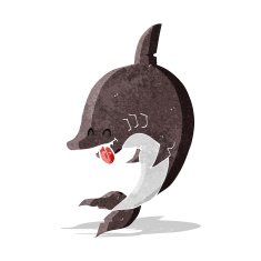 Funny Cartoon Shark N12