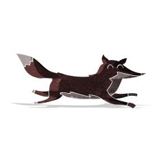 cartoon running wolf N2