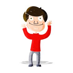 cartoon happy boy N77