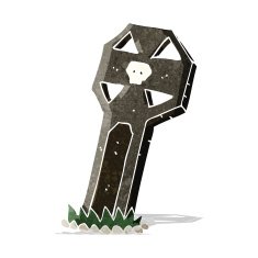 cartoon spooky grave N21