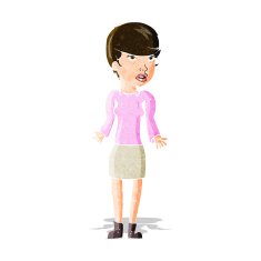cartoon confused woman N52