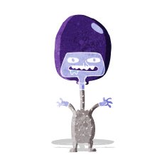 cartoon space alien N54