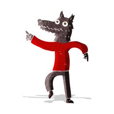 cartoon wolf man N14
