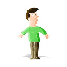 cartoon surprised man N50